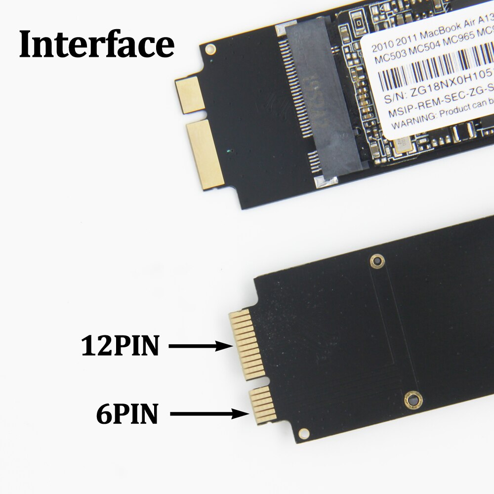 128GB SSD For Apple Laptop Macbook Air A1369 A1370 Solid State Disk MC503 MC504 MC505 MC506 MC965 MC966 MC968 SSD