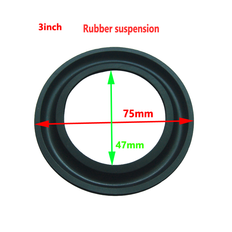 Accesorios de reparación de suspensión de goma para altavoz, piezas de Woofer de rango medio, borde de anillo envolvente de ala, 3/3, 5/4/ 5/8 pulgadas, 3 unidades por lote: Rojo
