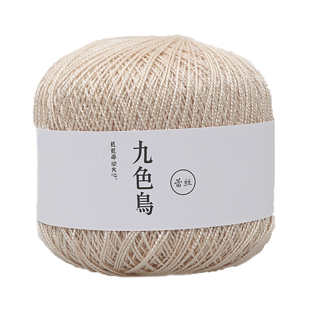1 Roll Two Strands Soft Cotton Rope DIY Knitting Weaving Twine Thread Cord Yarns Scarf Sweater Eco-friendly: Khaki White