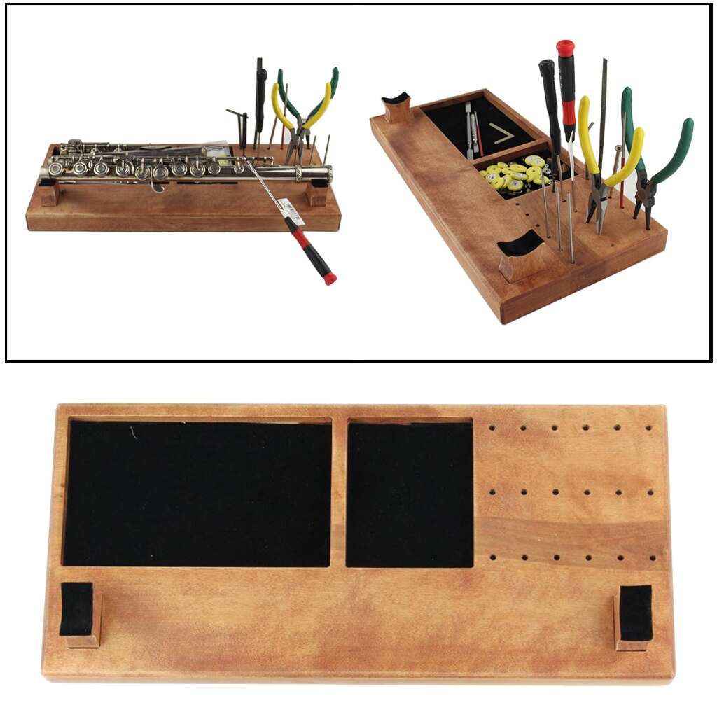 Muziekinstrument Reparatie Tool Houder Sleutel Rack Hout Tool Box Organzier Plank
