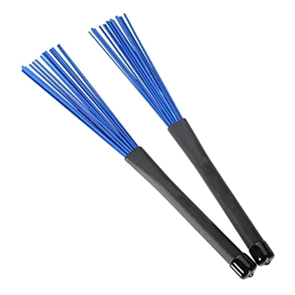 1 Paar Drum Borstels Intrekbare Draad Borstels Drums Drum Sticks Borstel met Comfortabele Rubber Handv