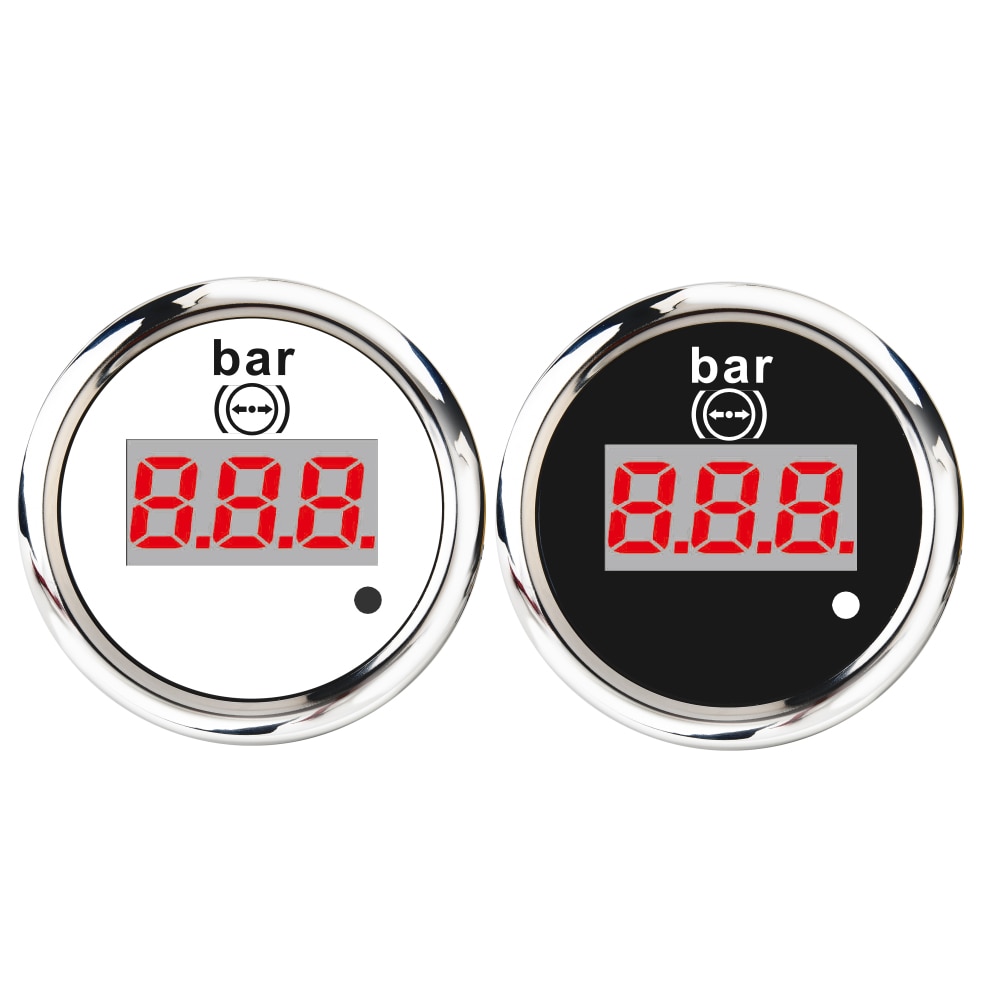Medidor de presión de 0-10 Bar con alarma, manómetros impermeables de 52mm, Manómetro Digital de acero inoxidable, IP67, 10-184ohm