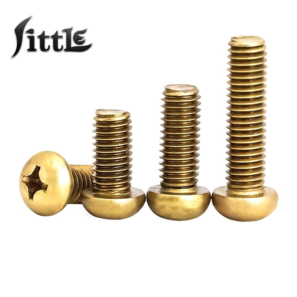 2-30 pz ottone Phillips bulloni a vite a testa bombata M5 M6 M8 vite ottone Phillips viti bullone Tornillos Vis Parafusos Placa me Tornillos