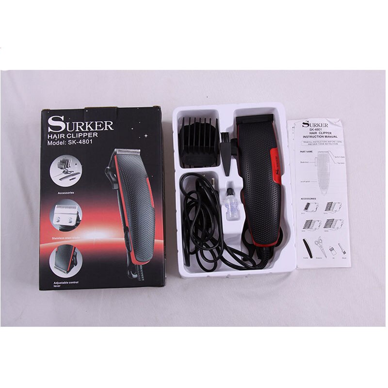 Surker electric trimmer SK-4801 wired electric hair clipper beard trimmer haircut low noise