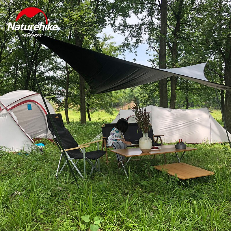 Naturehike camping presenning ultralet ly udendørs bærbar vandtæt soltæt solsejl fortelt sølv belægning soltæt baldakin