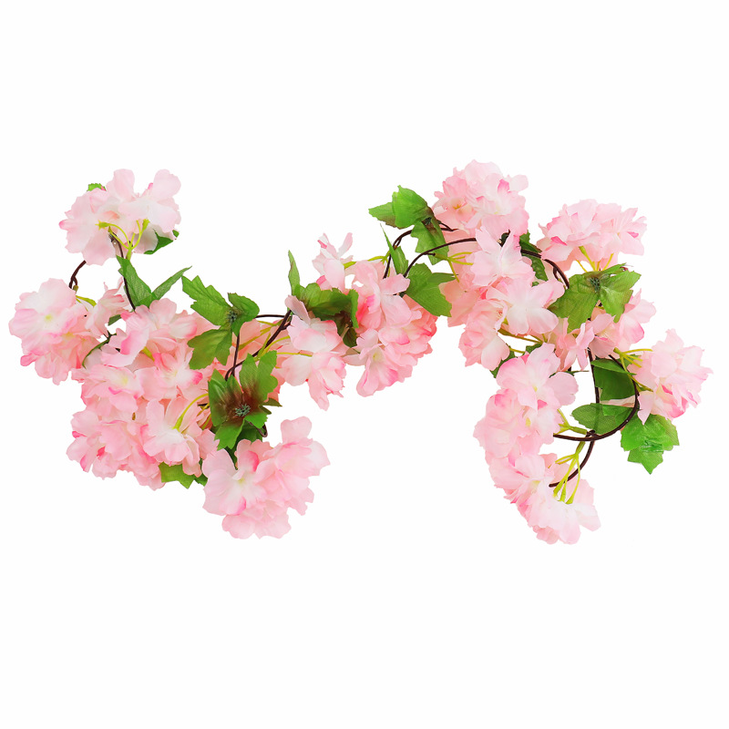 220cm kersenbloesem wijnbouw tuinieren home decor accessoires bruiloft decoratieve klimop slinger boog indoor outdoor kunstbloemen