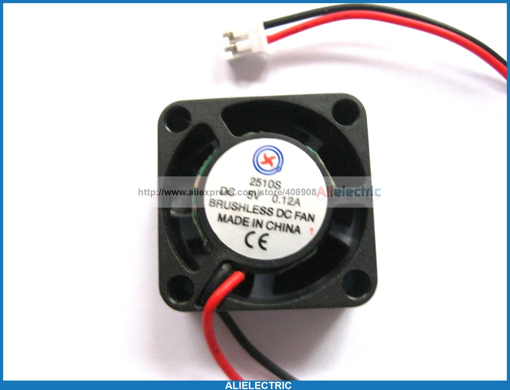 5 Pcs Brushless DC Cooling 5 Blade Fan 2510s 5V/12V/24V 25x25x10mm blower fan