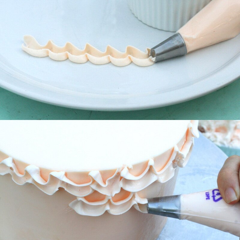 8Pcs Big Size Russische Pastry Icing Piping Nozzles Rvs Decorating Tip Cake Cupcake Decorateur Rose Accessoires Keuken