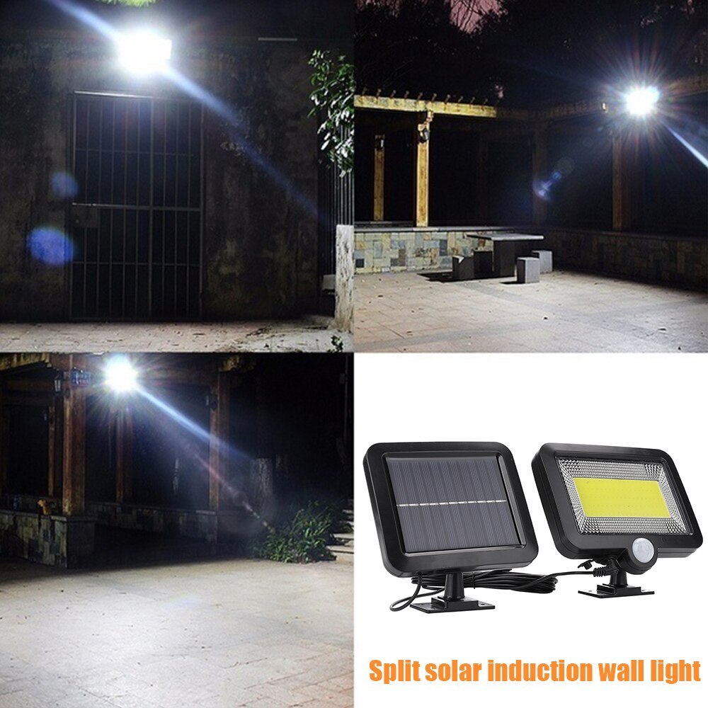 100 Led Solar Light Outdoor Solar Lamp Pir Motion Sensor Wandlamp Waterdichte Zonne-energie Zonlicht Voor Tuin Decoratie
