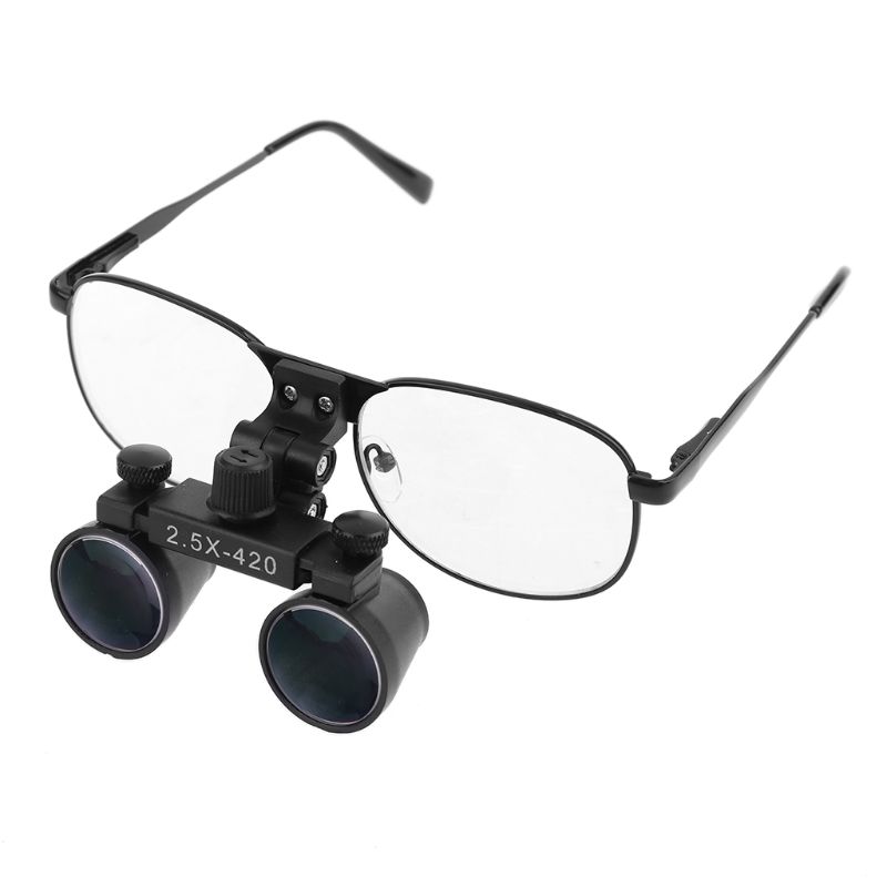 2,5x3,5 x Lupe Fernglas Lupen mit Brille Brille/Clip Metallrahmen mit Aufbewahrung beutel artikel