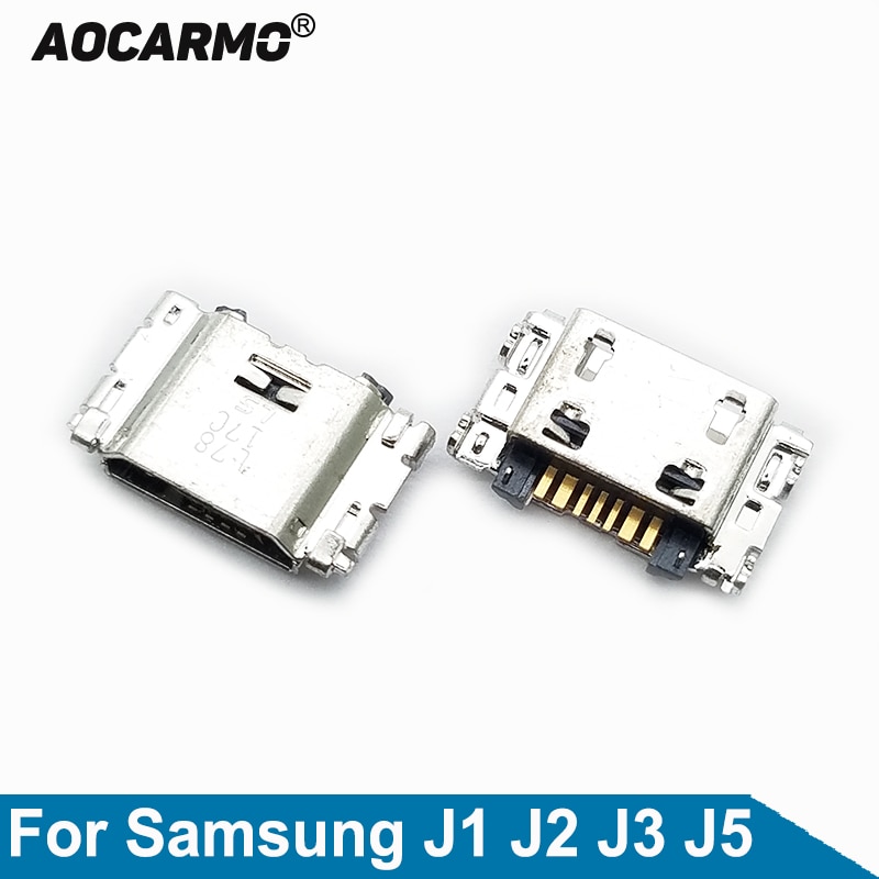 Aocarmo Voor Samsung Galaxy J1 J2 J3 J5 Usb-poort Opladen Connector Plug Dock