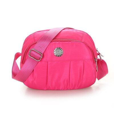 Vrouwelijke Nylon Tas Vrouwen Portemonnees En Handtas Waterdichte Schouder Lady 'S Travel Crossbody Messenger Bags Casual Handtas: Roze