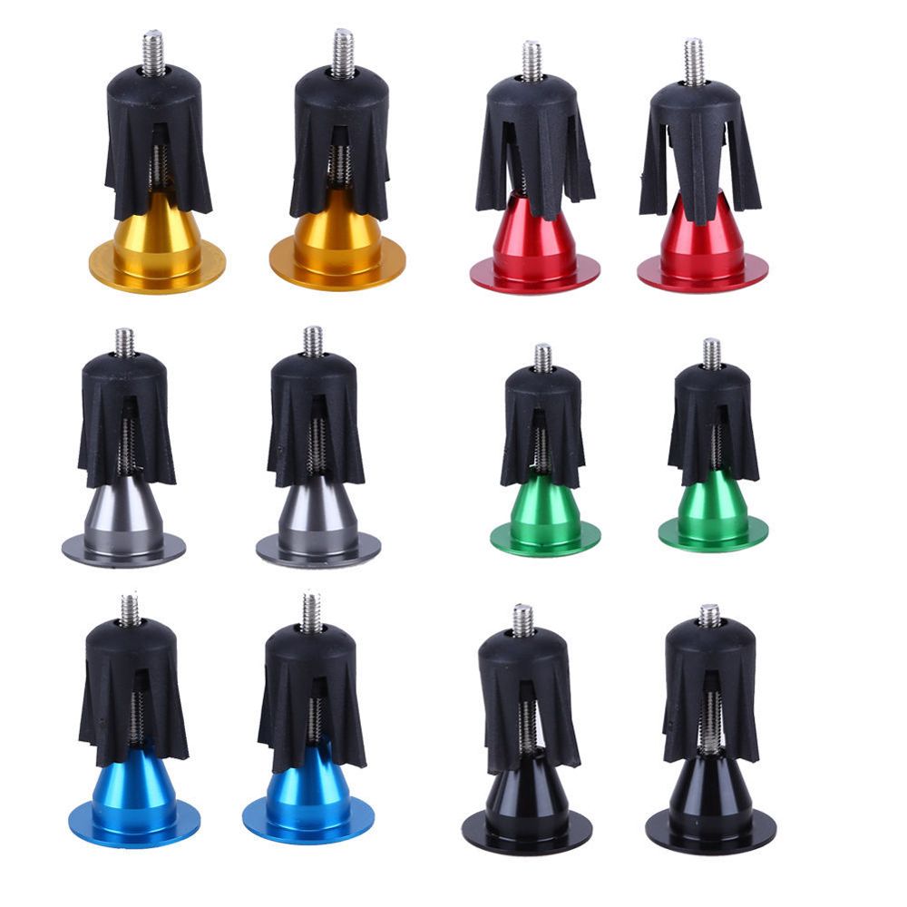 Bouchons de guidon de vélo en alliage d'aluminium, 2 pièces, poignées de bicyclette, accessoires de vélo vtt