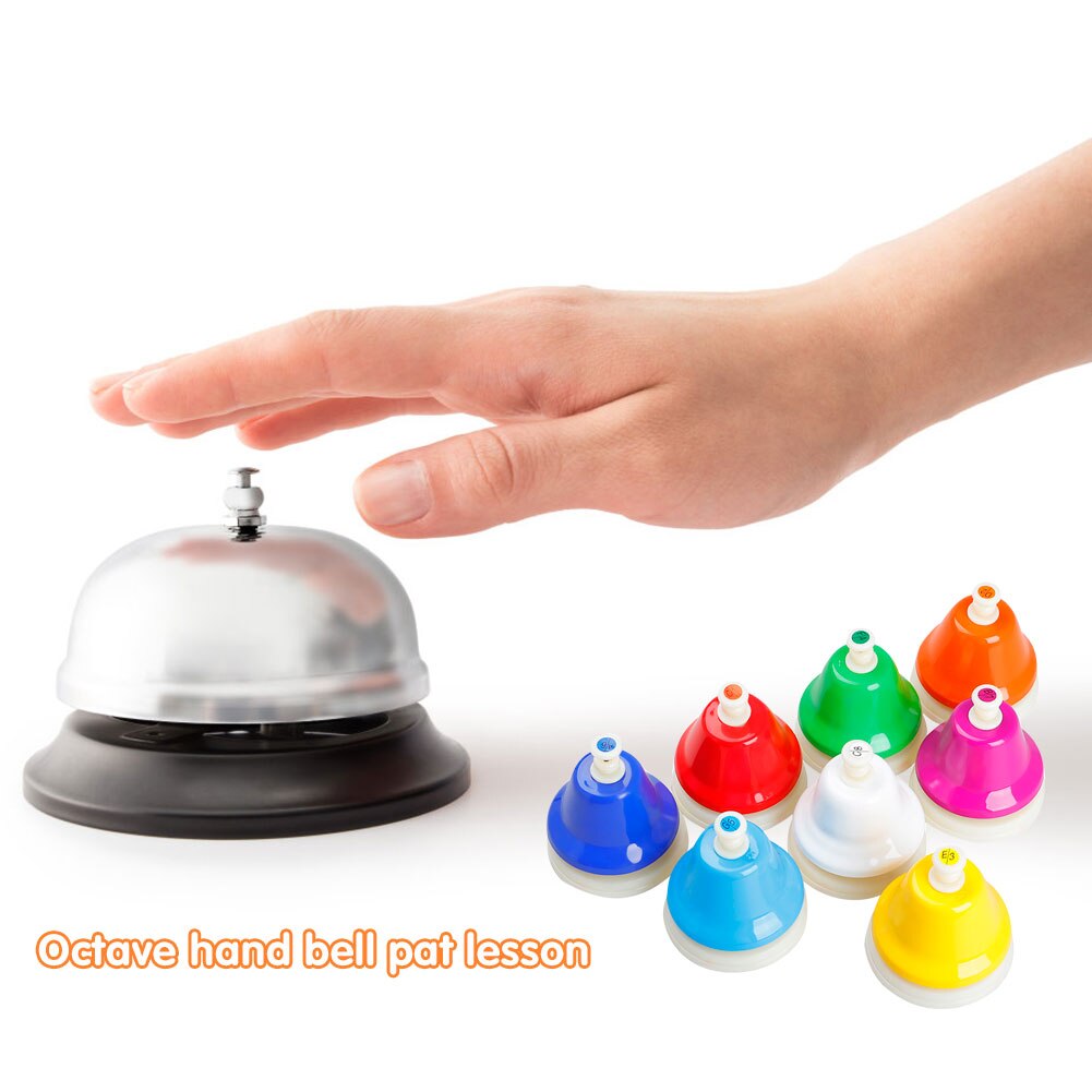 Clochette colorée 8 Notes, Instrument de musique léger et Portable, éléments de musique, jouets éducatifs pour enfants