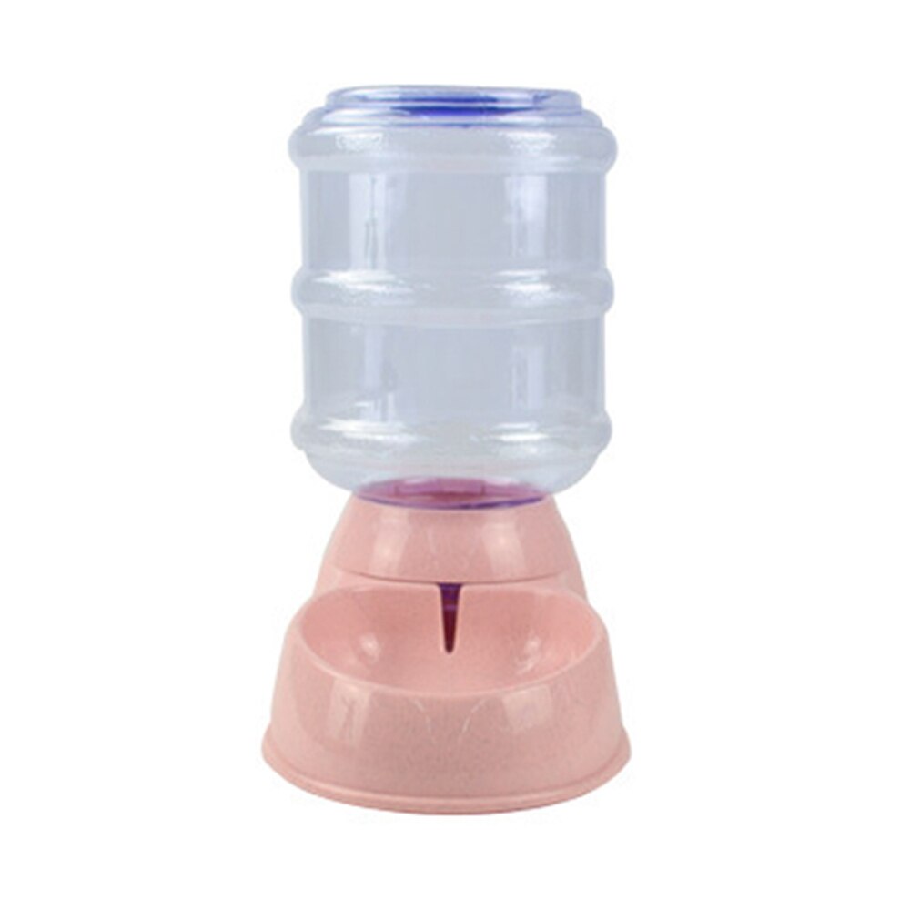 Pet Dog Automatic Water Feeder 3.8L Food Storage Bucket Cat Water Fountain Dispenser Small Pet Watering Supplies Random Color: Pink drinker