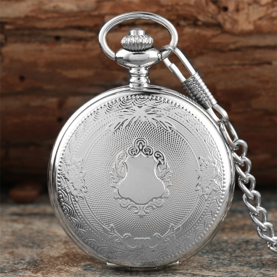 Exquisite Vintage Pattern Quartz Pocket Watch Gold/Silver/Bronze Full Hunter Pendant Pocket Clock Roman Numerals Round Dial