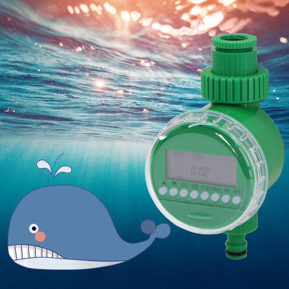 1PC Water Timer Rain Sensor Solar LCD Double Dial Ball Valve Controller Garden Watering Irrigation 1/2&#39;&#39;3/4&#39;&#39; Tap Joint Solenoid