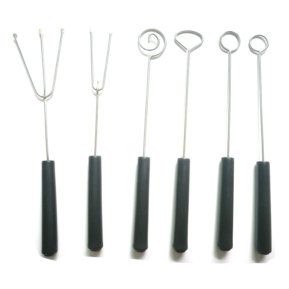 6 teile/satz Schokolade Gabel Werkzeug Küche Heimat Unregelmäßigen DIY Backformen Trüffel Zubehör Edelstahl Kuchen Dekoration Pralinen