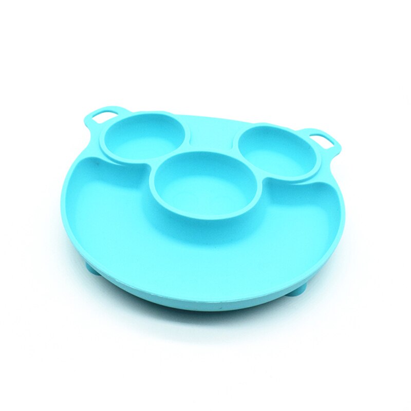 Baby Siliconen Plaat Food Grade Leuke Baby Zuig Voederen Kom Cartoon Bear Paw Vorm Training Servies Peuters Kids: 05