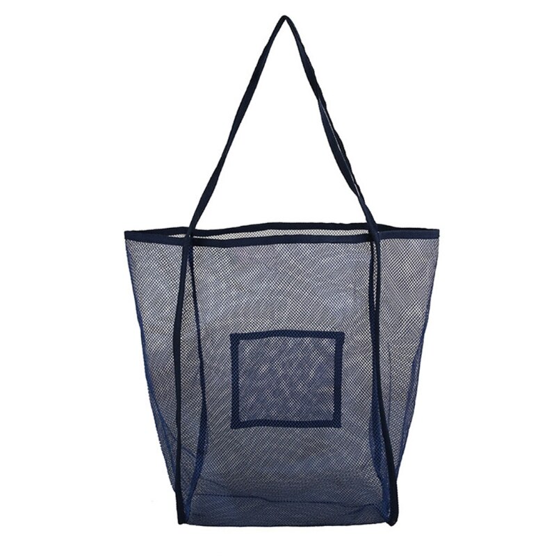 Vrouwen Mesh Strandtas Extra Grote Strandtas Bakken Voor Holding Strand Speelgoed Handdoek Kruidenier Picknick Schouder Handtas Boodschappentas: Blauw
