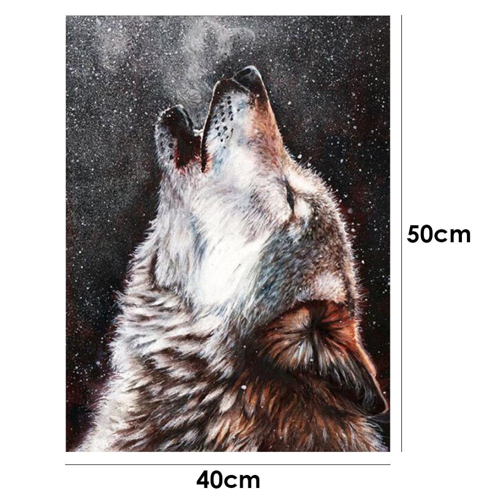 40x50cm Oli peinture par numéros Kit bricolage féroce aigle toile huile Art photo décor à la maison Animal fait main pas de cadre: 05