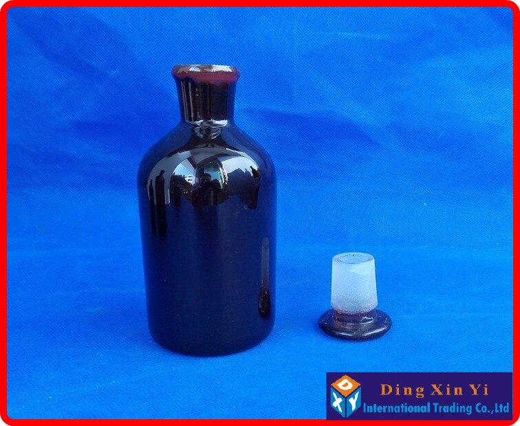 ( 4 pieces/lot)250ml Narrow mouth reagent bottle,250ml Narrow mouth Amber Laboratory Bottle with ground-in glass stopper
