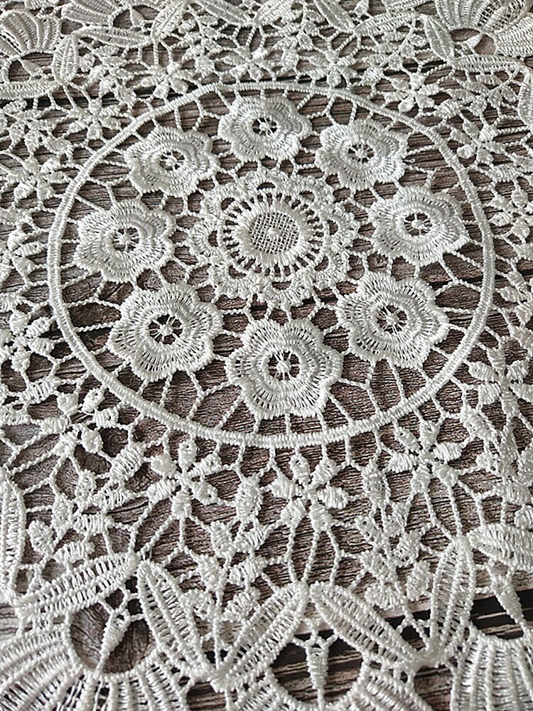 Runde 30cm Europäischen retro Hand Häkeln Spitze Tischset Bahn Balkon Tisch matt Weihnachten Hochzeit Dekoration Staub Tuch