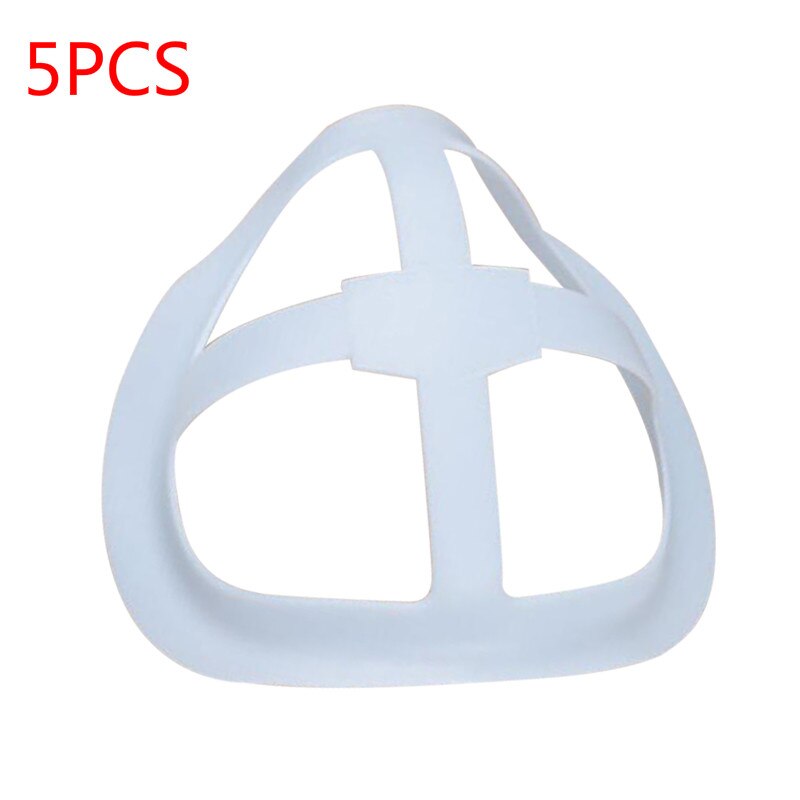 5 pièces/lot masque Support unisexe réutilisable anti-poussière coupe-vent brume Pollution Respirato 3D masque Support masque Support pour extérieur: 5PCS White
