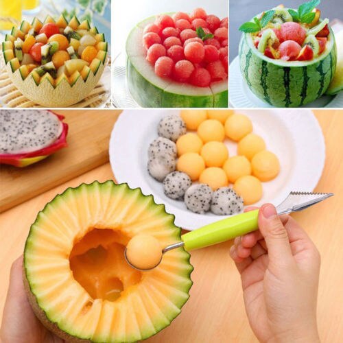 Mode Populaire Fruit Meloen Ijs Lepel Meloen Baller Vleesmes Rvs e