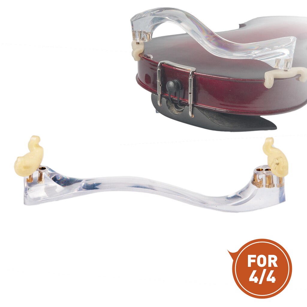 Adjustable Violin Shoulder Rest 3/4 4/4 Violin Pad Support Parts Fittings Bon Violin Shoulder Rest Foam Wood Violin: transparent 44 43