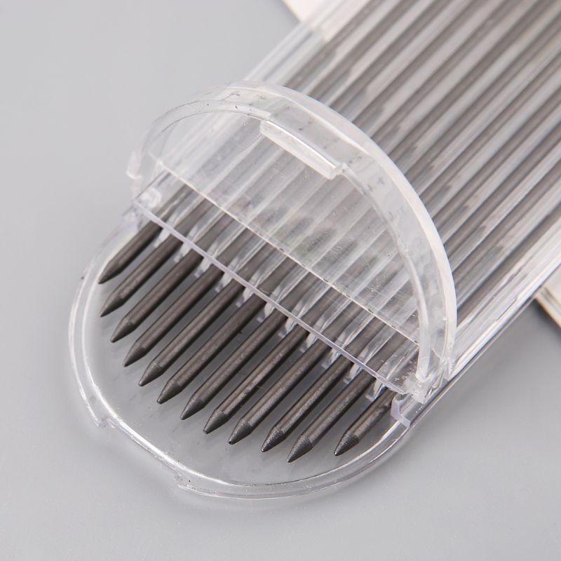 12Pcs 2.0 mm Mechanical Pencil Black 2B Lead Refills Draft Drawing Writing Crafting Art Sketching School Stationery Office