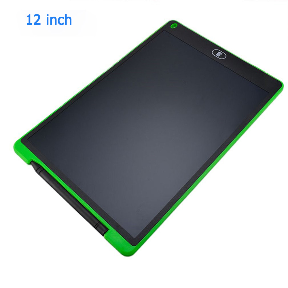 12-inch elektronische tekentafel LCD-scherm schrijftablet Digitale grafische tekentabletten Handschriftblokken Board voor kinderen: Army Green