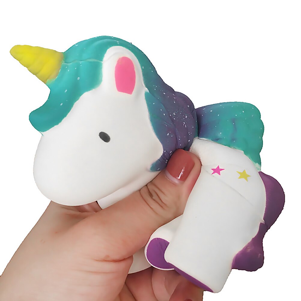 Karikatur Weiche Langsam Steigenden Squishy freundlicher Nette Reizende Jumbo Großen Regenbogen Galaxis Einhorn Karikatur Ebene Squishy Spielzeug Mit Duftenden #50