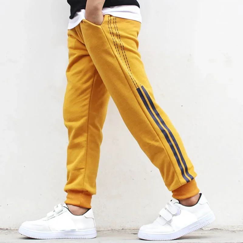 IENENS niños bebés pantalones sueltos de algodón ropa deportiva niños usan pantalones elásticos infantiles 5 6 7 8 9 10 11 12 años: Oro / 5 años