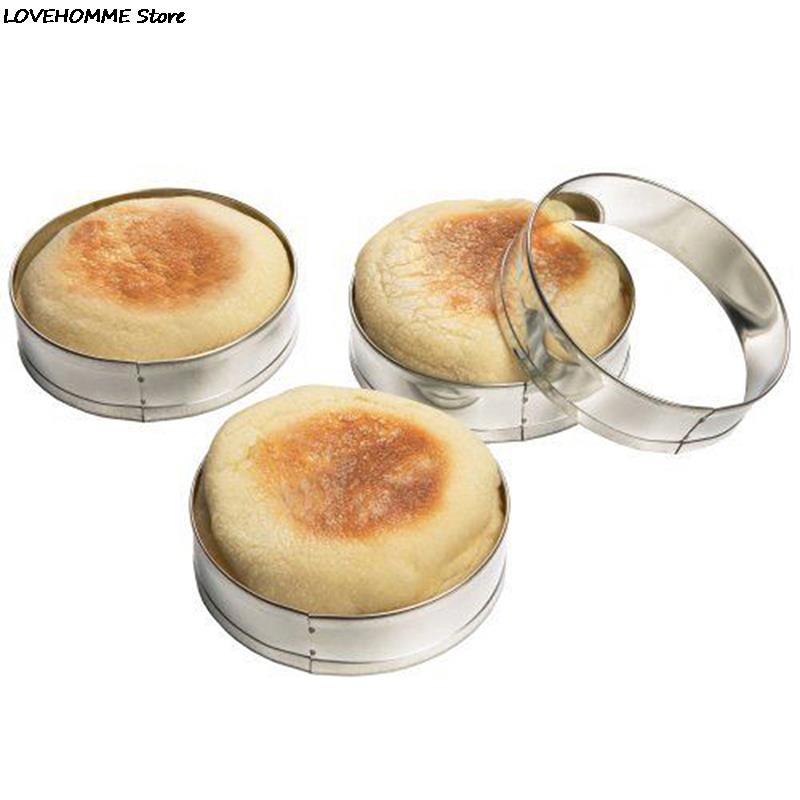 Engels Muffin Ringen 4 Stk/set Ei Pannenkoek Biscuit Crumpet Cutter Hamburger Maker Mold Mould Keuken Tool