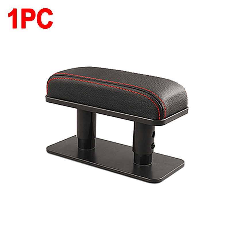 Cojín Universal para Reposabrazos de coche, almohadilla protectora para brazo, Codera de cuero Pu, posición de copiloto principal, antifatiga: 1pc Red line