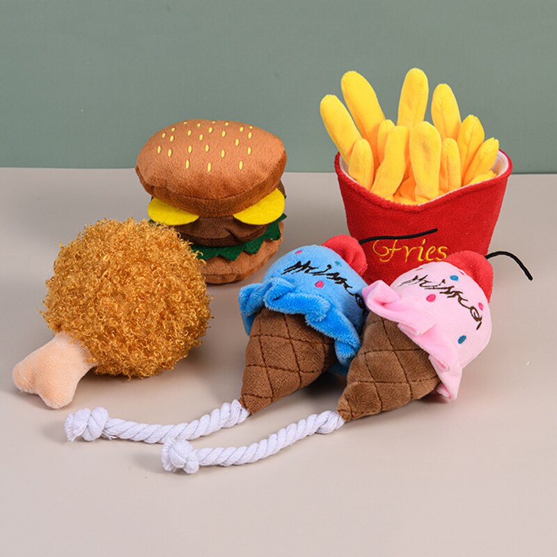 Dog Plush Stuffed Toys For Small Large Medium Dogs Puppy Soft Squeak Interactive Toy Teeth Cleaning Training Pet Accessories