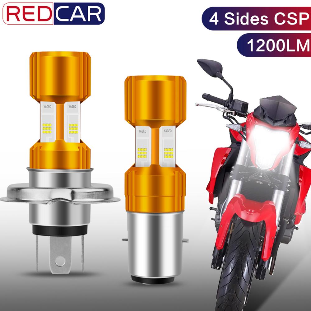 Bombilla Led para faro delantero de motocicleta H4 BA20D, HS1, 12V CC, 1200LM, Vespa CSP, 1 Uds.