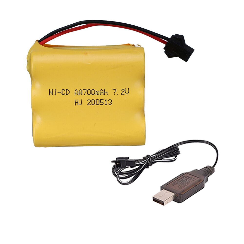 Batería de 7,2 v, 700 mah, AA, NICD, para control remoto, juguetes eléctricos, NI-CD, AA, 7,2 V, 700 MAH, paquete de baterías: 1pcs USB