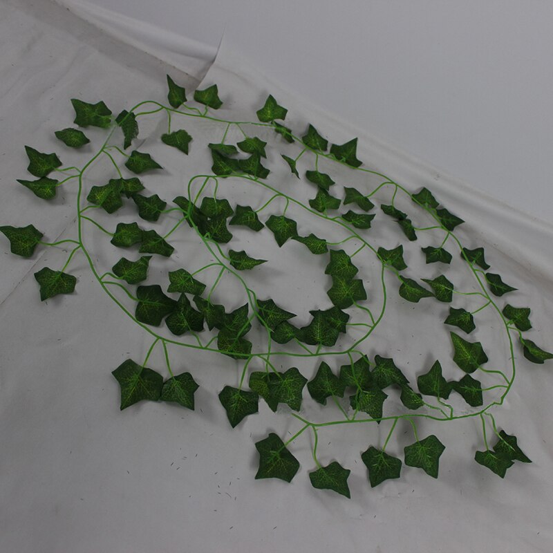2.2-2.4M Kunstmatige Laat Guirlande Nep Groene Blad Klimop Wijnstok Kunstmatige Planten Muur Opknoping Garland Wedding Party Thuis tuin Decor