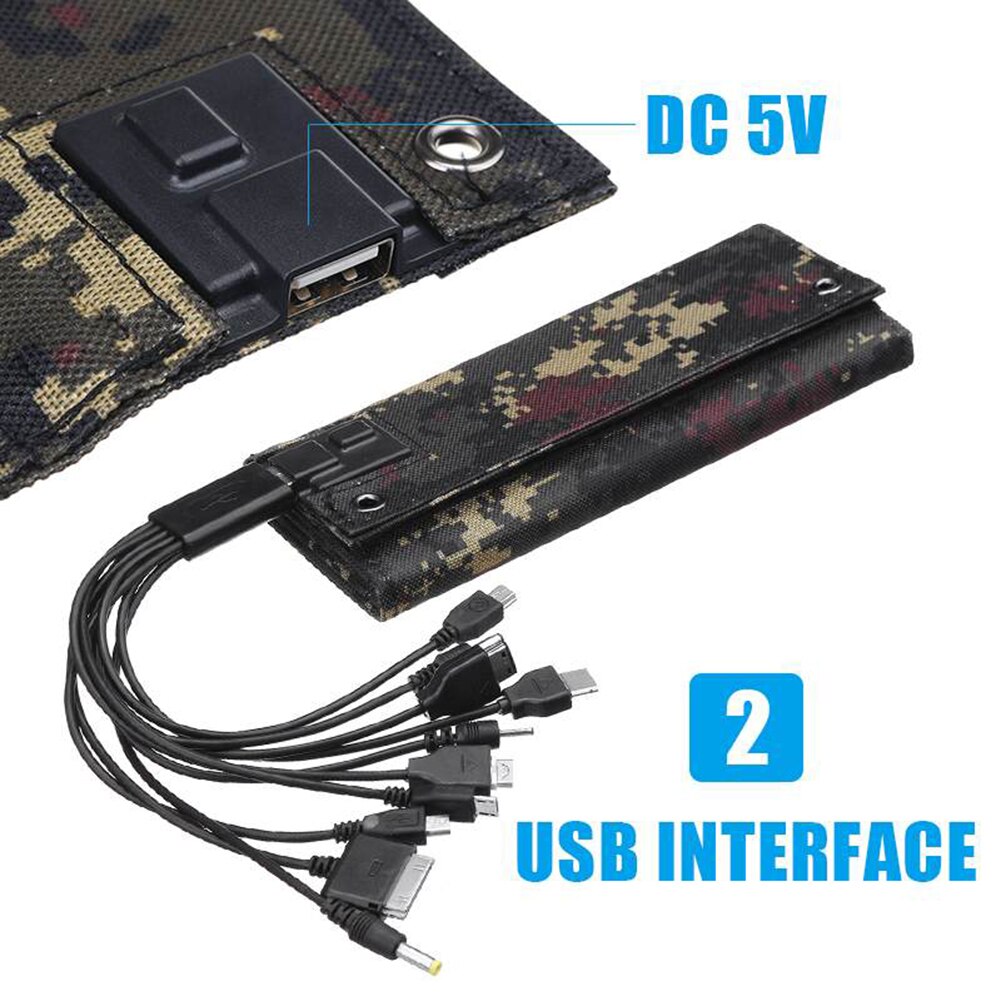 50W Solar Panel Kit Monocrystalline Silicon Solar Cells Emergency Charging Board Outdoor Sports Camping Hiking Tools