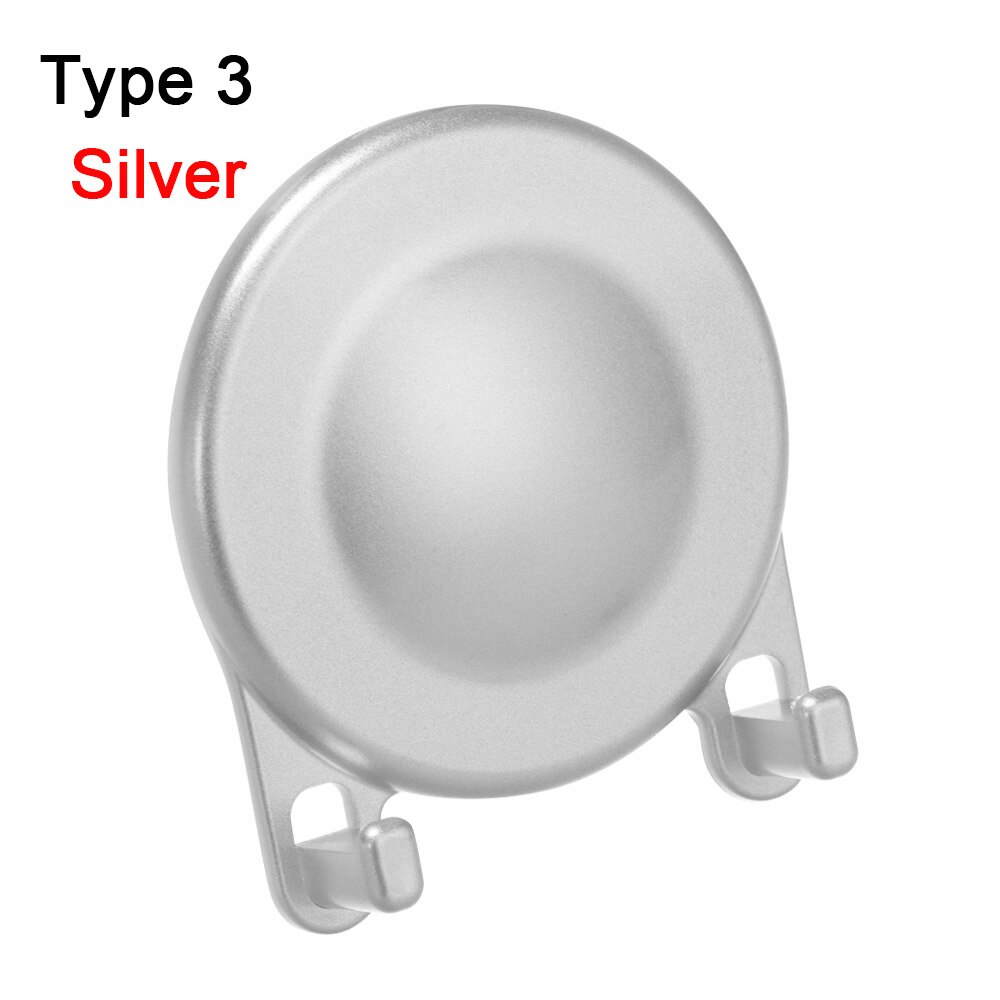80mm ABS Wall Hole Cover Vent Exterior Reserved Drill Hole Plugs Self Adhesive Decor Cap With Hooks Hardware Decorative: silver Type3