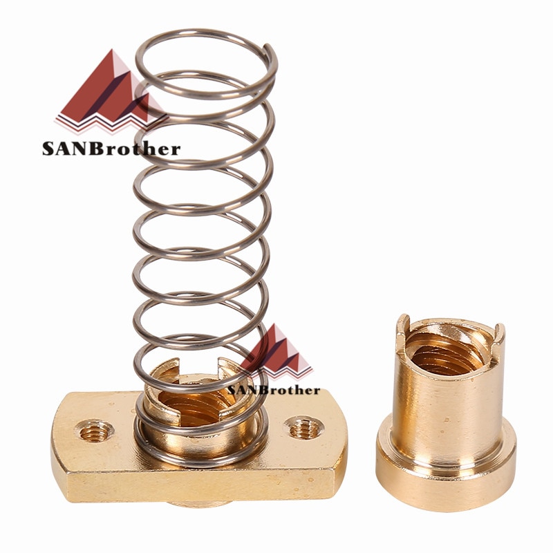 1 stücke * anti-zurück lash TR8 blei schraube messing mutter für upgrade CR-10/Tornado und klon 3D drucker anti backlash Frühling Geladen mutter