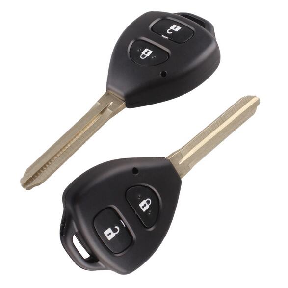 2 knop Afstandsbediening Sleutel Shell Case Voor Toyota Corolla Met TOY43 Blade Fob Sleutel Cover