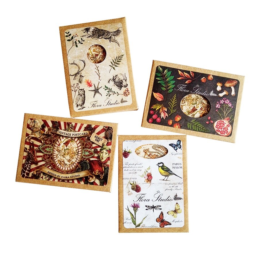 16 Pcs/lot Ancient animals Style Postcard Greeting Cards Vintage Postcards with Kraft package