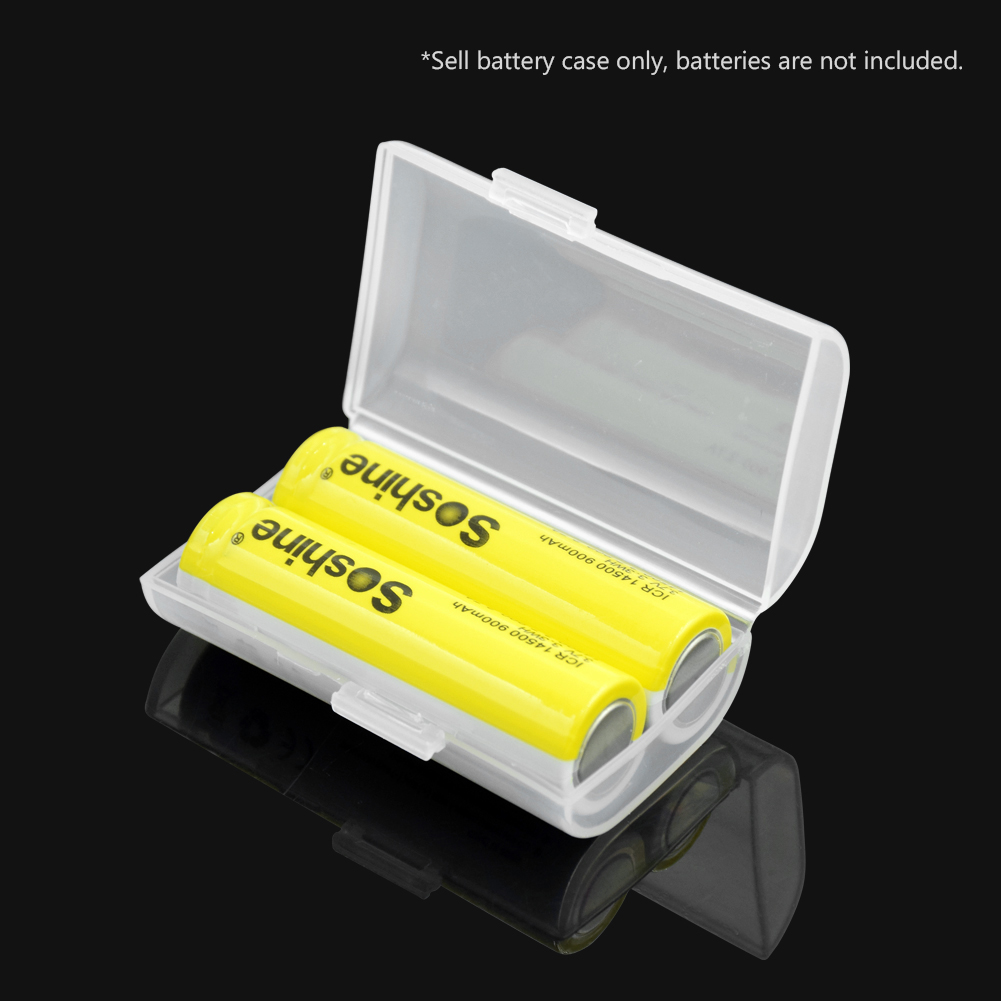 Hard Plastic Semi-translucent AAA/AA Battery Storage Box Case With Clips For 2/4/8x AAA/AA Rechargeable Batteries Cells Cases