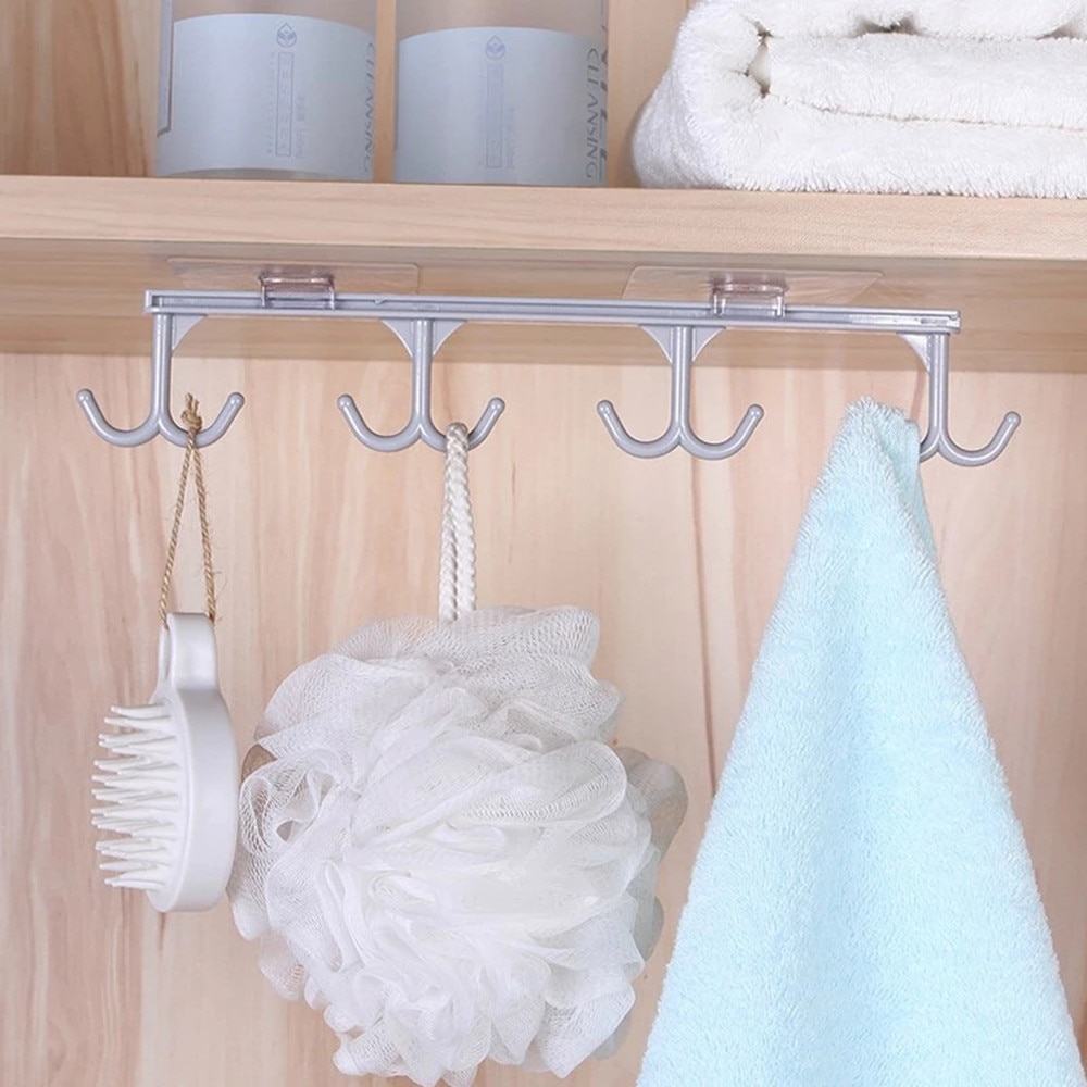 Estante de almacenamiento para cocina, organizador de puerta, armario, soporte para vasos, colgador de toallas, organizador de cocina