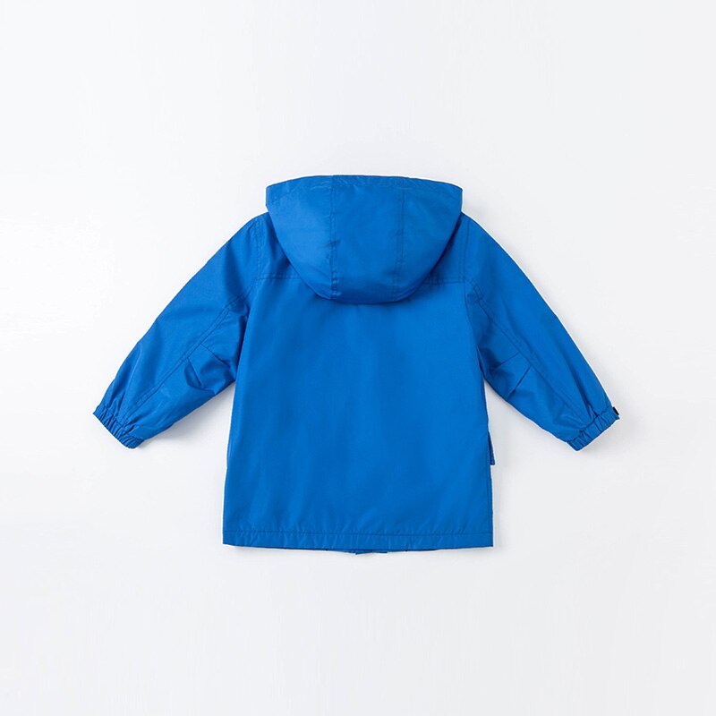 DKH18218 dave bella winter kids unisex jacket soild button pockets hooded coat children outerwearar