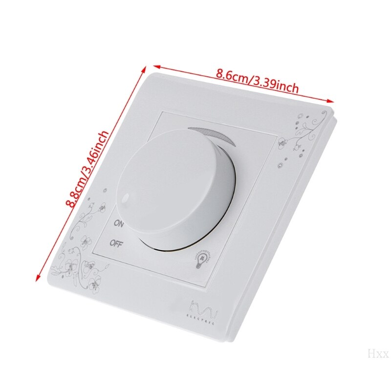 Luxury Wall Dimmer Switch Ivory White Brief Art Weave Light Switch AC 110~250V OOTDTY