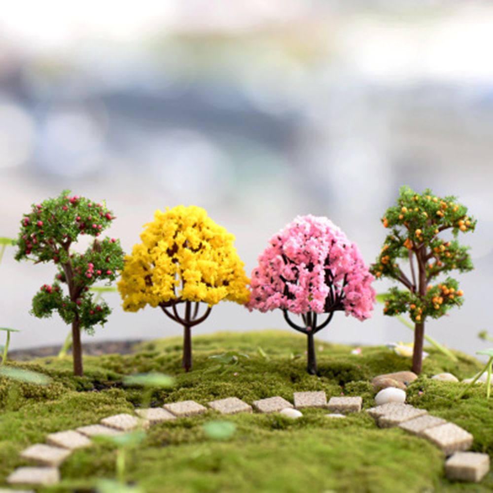 1pcs 7cm Simulation Tree Landscaping Flower Tree Hawthorn Coconut Tree Christmas Decoration Home Decor